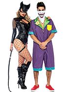 Joker aus Batman, Kostüm-Overall, Tasche, vertikale Streifen